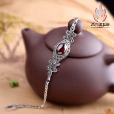 画像5: Antique Jewelry 新作 S925 シルバー 精密仕上げ レトロな宮廷風 編み込みバタフライデザイン 個性的 レディースブレスレット (5)