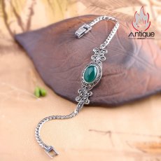 画像8: Antique Jewelry 新作 S925 シルバー 精密仕上げ レトロな宮廷風 編み込みバタフライデザイン 個性的 レディースブレスレット (8)