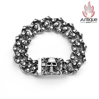 antique jewelry ブレスレット Antique Jewelry レトロな蛇型ジェムチタンスチールブレスレット