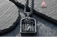 画像8: Antique Jewelry ダークな十字架と死神のネックレス、メンズ用、個性的なチタンスチール製ペンダント、ビンテージで欧米風のアクセサリー (8)