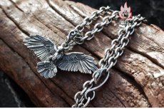 画像10: Antique Jewelry メンズアーティスティックネックレス/フェザーペンダント/文芸的/チタンスチール製/レトロなデザイン (10)