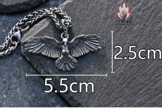 画像15: Antique Jewelry メンズアーティスティックネックレス/フェザーペンダント/文芸的/チタンスチール製/レトロなデザイン (15)
