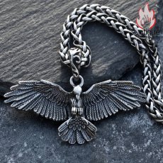 画像5: Antique Jewelry メンズアーティスティックネックレス/フェザーペンダント/文芸的/チタンスチール製/レトロなデザイン (5)