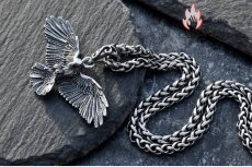 画像7: Antique Jewelry メンズアーティスティックネックレス/フェザーペンダント/文芸的/チタンスチール製/レトロなデザイン (7)
