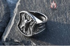 画像7: Antique Jewelry 北欧ビッグアックス 勇気ある戒指 男性用 アンティーク風個性的な指輪、万能に使えるチタンステンレススチール製のアクセサリー (7)