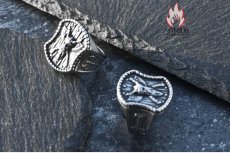 画像9: Antique Jewelry 北欧ビッグアックス 勇気ある戒指 男性用 アンティーク風個性的な指輪、万能に使えるチタンステンレススチール製のアクセサリー (9)