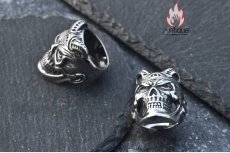 画像10: Antique Jewelry ダークな悪魔神の目スカルリング 男性用 個性的なチタンステンレススチール製指輪、欧米風のスタイルに合わせておしゃれを楽しめるアクセサリー (10)