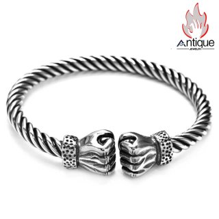 antique jewelry ブレスレット Antique Jewelry レトロな蛇型ジェムチタンスチールブレスレット