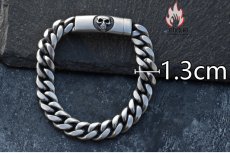 画像13: Antique Jewelry 香水スカルブレスレット メンズ チタン鋼バングル ユニークなレトロデザインの手飾り (13)