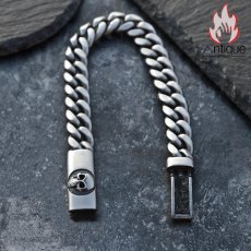 画像4: Antique Jewelry 香水スカルブレスレット メンズ チタン鋼バングル ユニークなレトロデザインの手飾り (4)