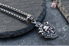 画像10: Antique Jewelry メンズネックレス クロス 王冠 スカル ペンダント チタンスチール製 レトロデザイン ヒップホップ 個性派 (10)