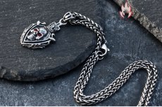 画像11: Antique Jewelry メンズネックレス クロス 王冠 スカル ペンダント チタンスチール製 レトロデザイン ヒップホップ 個性派 (11)