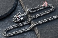 画像13: Antique Jewelry メンズネックレス クロス 王冠 スカル ペンダント チタンスチール製 レトロデザイン ヒップホップ 個性派 (13)