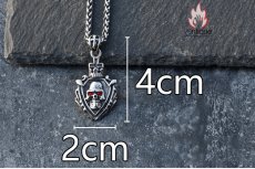 画像14: Antique Jewelry メンズネックレス クロス 王冠 スカル ペンダント チタンスチール製 レトロデザイン ヒップホップ 個性派 (14)