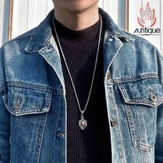 画像5: Antique Jewelry メンズネックレス クロス 王冠 スカル ペンダント チタンスチール製 レトロデザイン ヒップホップ 個性派 (5)