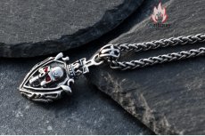 画像9: Antique Jewelry メンズネックレス クロス 王冠 スカル ペンダント チタンスチール製 レトロデザイン ヒップホップ 個性派 (9)