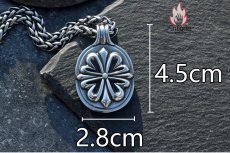 画像13: Antique Jewelry メンズ クロスネックレス ヒップホップ & 欧米風 チタンスチールペンダント レトロ 万能使い (13)