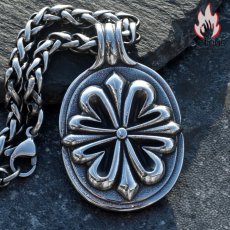 画像2: Antique Jewelry メンズ クロスネックレス ヒップホップ & 欧米風 チタンスチールペンダント レトロ 万能使い (2)