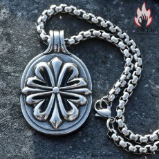 画像3: Antique Jewelry メンズ クロスネックレス ヒップホップ & 欧米風 チタンスチールペンダント レトロ 万能使い (3)