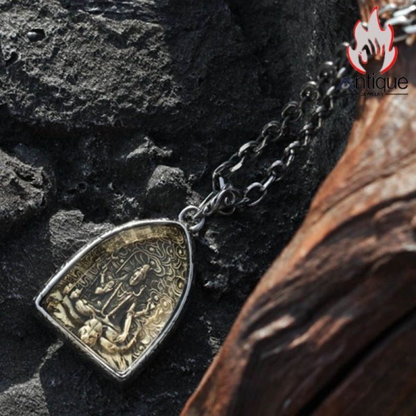 Antique Jewelry レトロ シヴァ神デザインネックレス 破壊の神 個性的