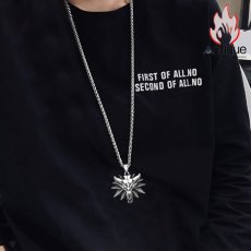 画像10: Antique Jewelry ドラゴンヘッドペンダント付きメンズチタン鋼ネックレス、個性的な刻印の入った男性向けアクセサリー (10)