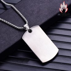 画像4: Antique Jewelry 翼の付いた男性用ドッグタグネックレス、恋人用のプレゼントとしてもおすすめ、刻印可能 (4)