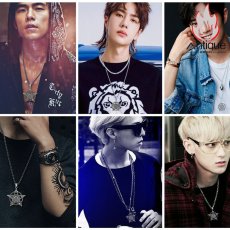 画像12: Antique Jewelry タングステンスチール ヴィンテージ舵輪ネックレス 男女兼用 ペンタグラムペンダント 学生向け贈り物 (12)