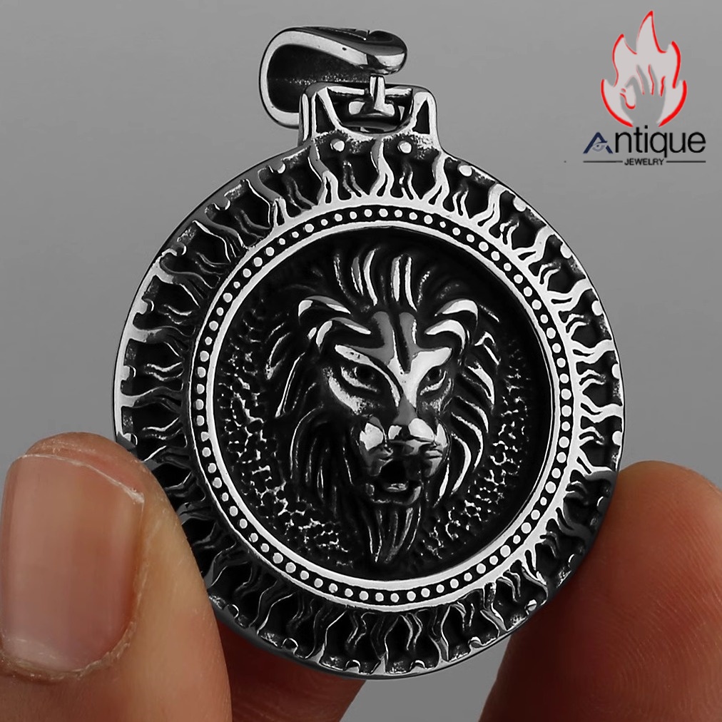 マンズ必携！パンクスタイルなライオンチタン鋼ペンダントネックレスで個性全開のヴィンテージスタイルを